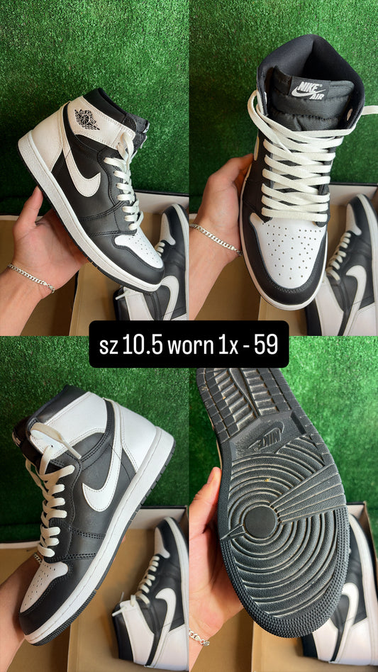 Jordan 1 High Black White Size 10.5