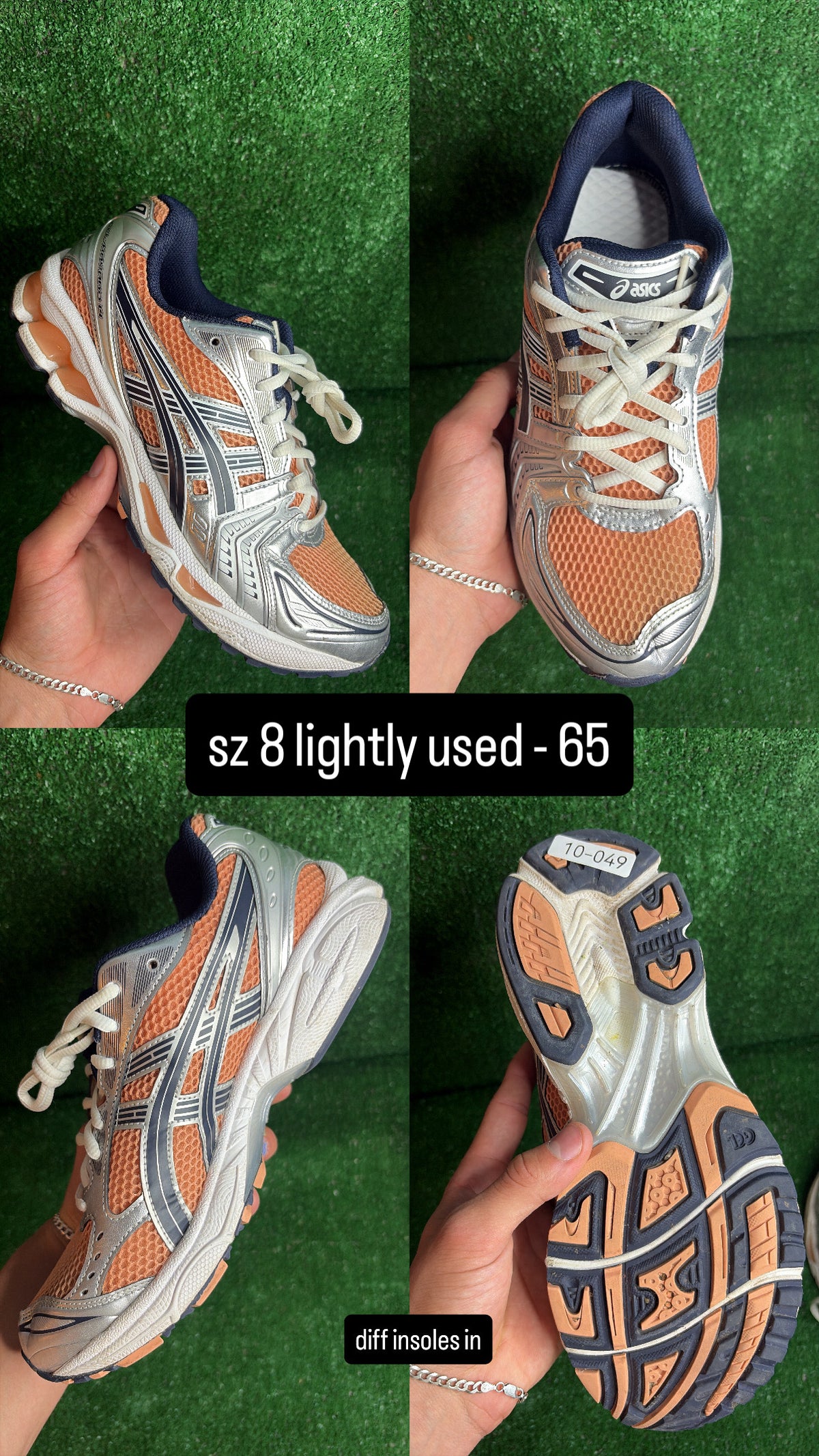 Asics Gel Kayano 14 Sepia Pure Silver Size 8