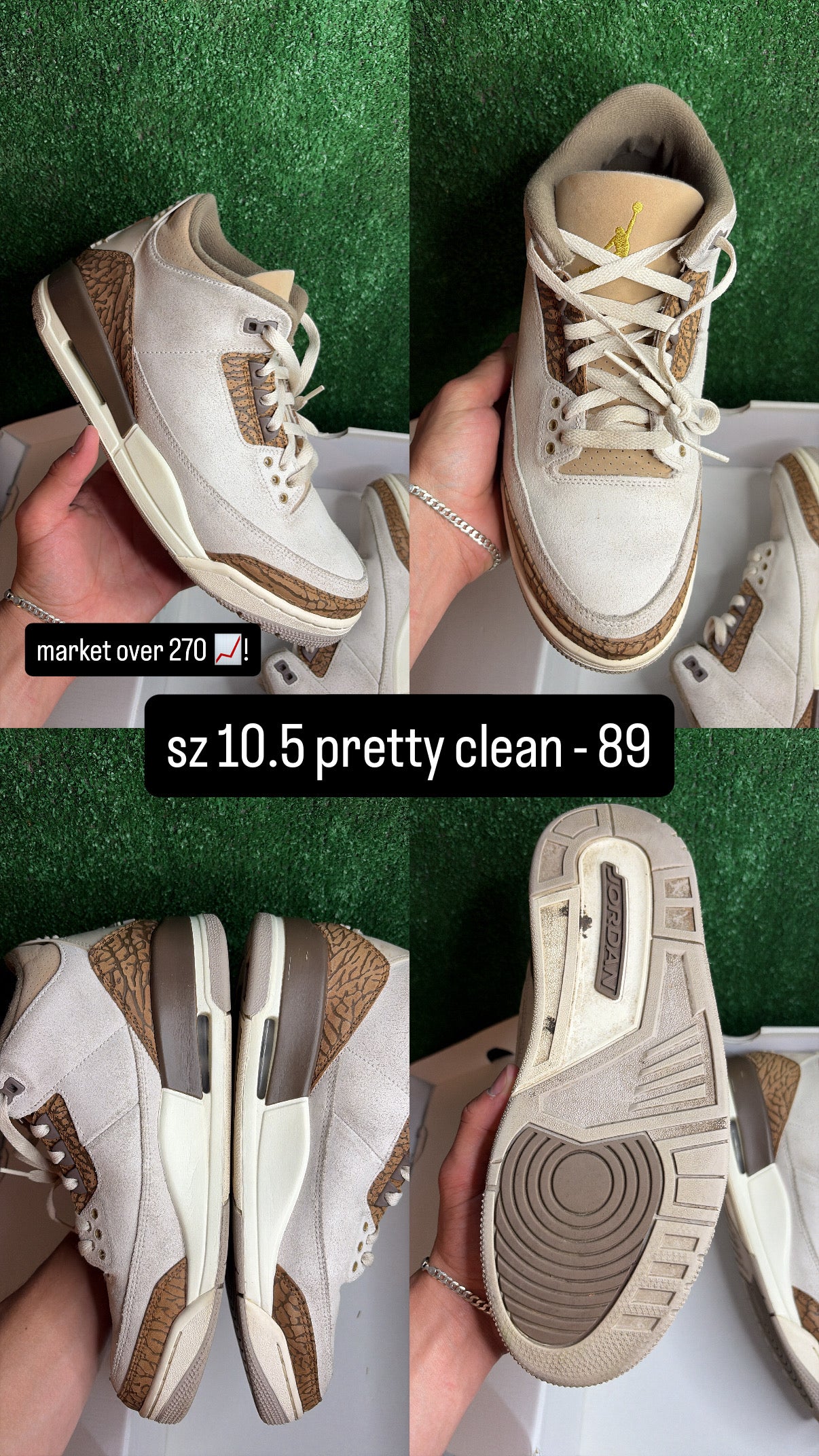 Jordan 3 Palomino Size 10.5