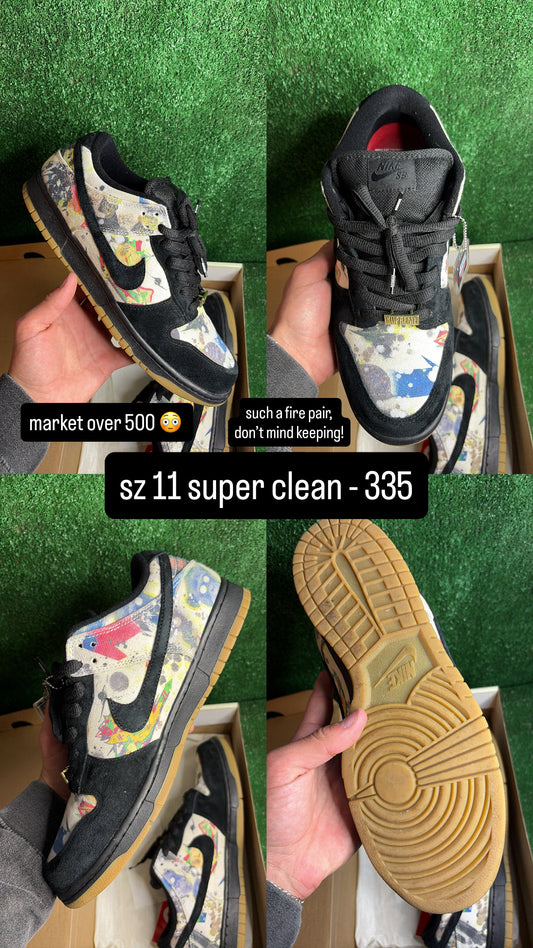 Dunk Low SB Supreme Rammellzee Size 11