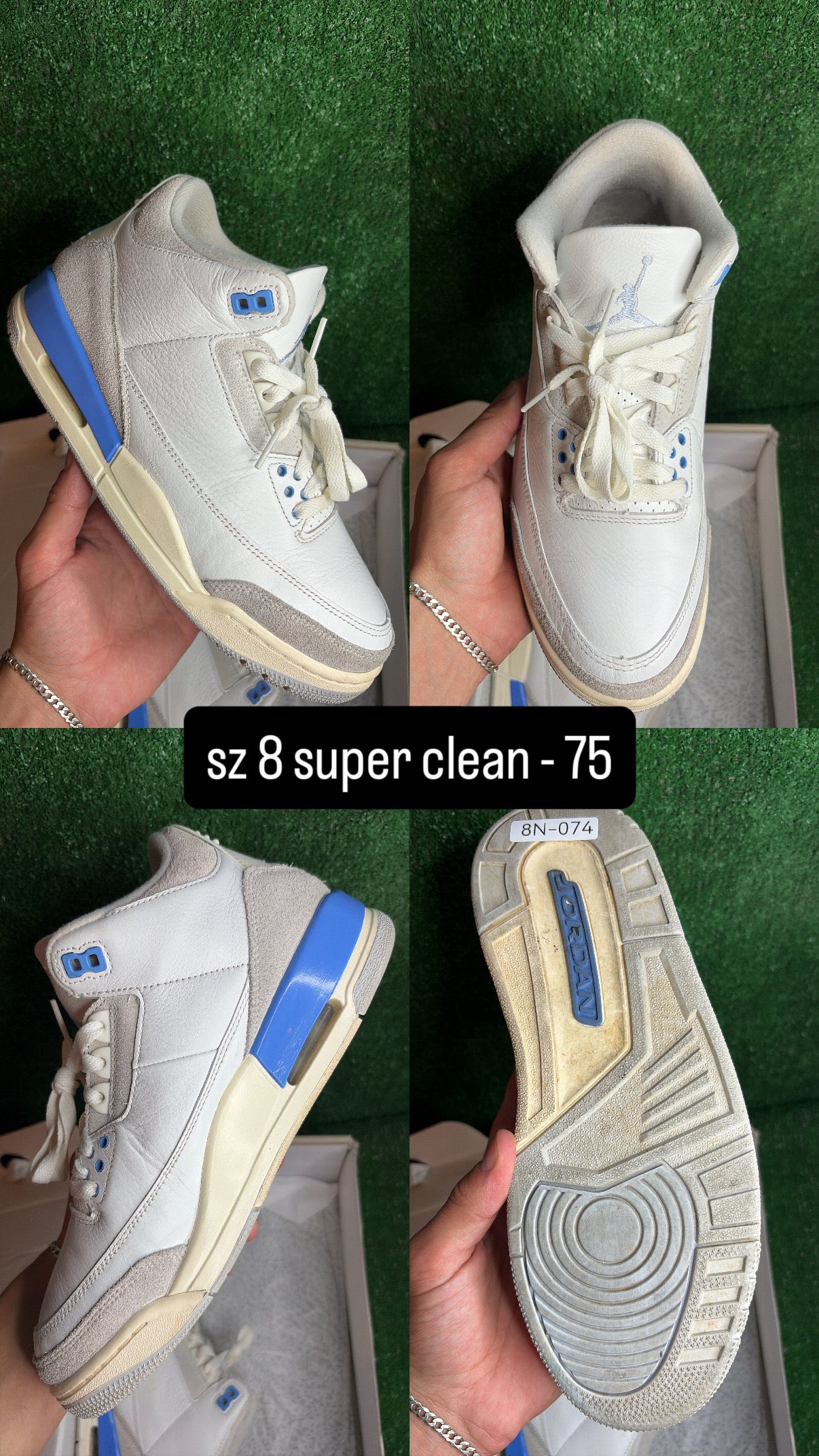 Jordan 3 Lucky Shorts Size 8