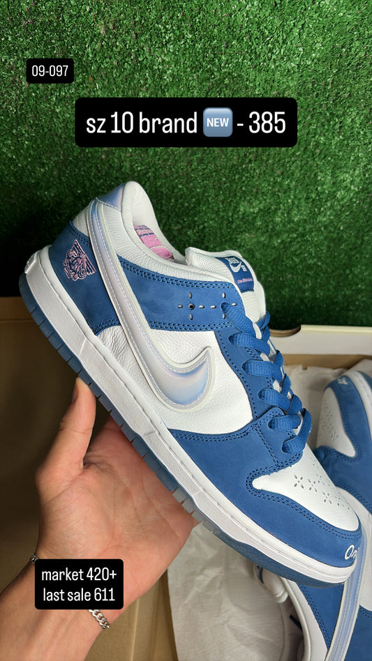 Nike Dunk Low SB Born x Raised One Block at a Time Size 10