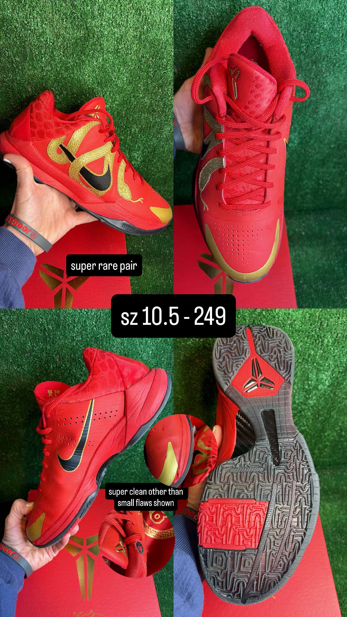 Kobe 5 Year of The Mamba University Red Size 10.5
