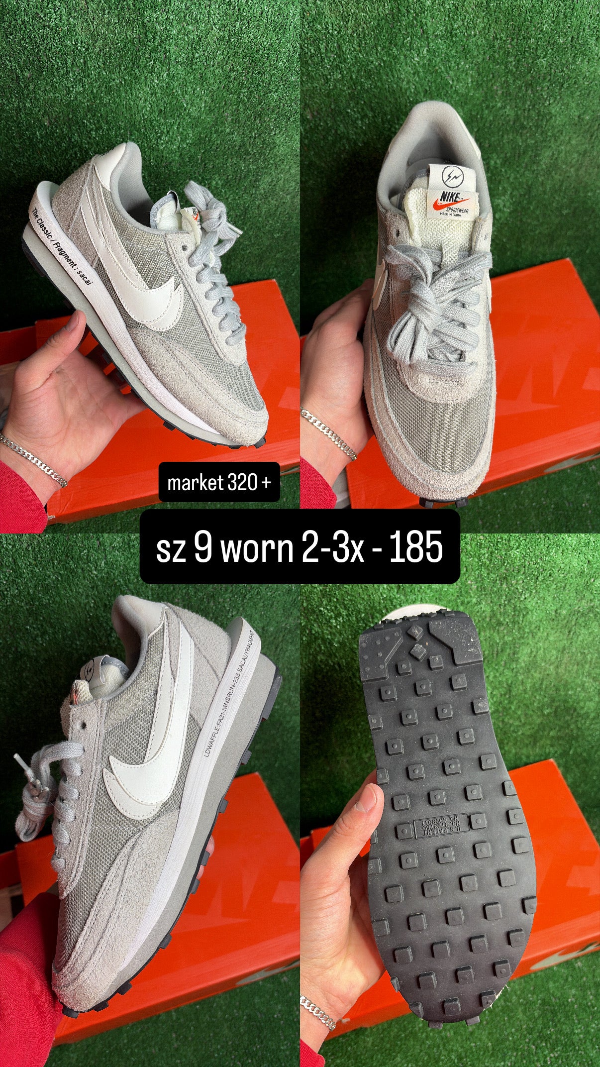 Sacai Fragment LD Waffle Size 9