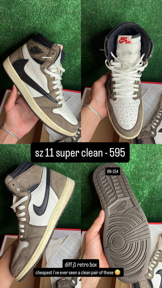Jordan 1 High Travis Scott Mocha Size 11