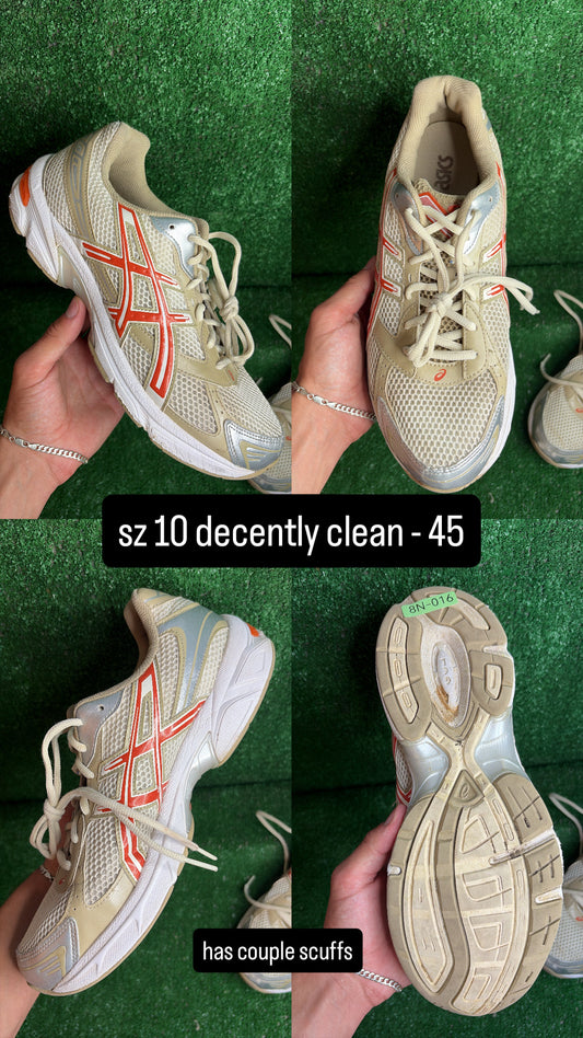 Asics Gel 1130 Cream Vermilion Size 10
