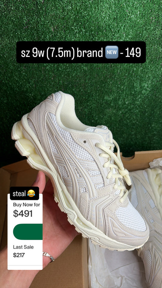 Asics Gel Kayano 14 White Smoke Grey Size 7.5m (9w)