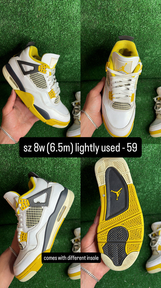 Jordan 4 Vivid Sulfur Size 6.5m (8w)