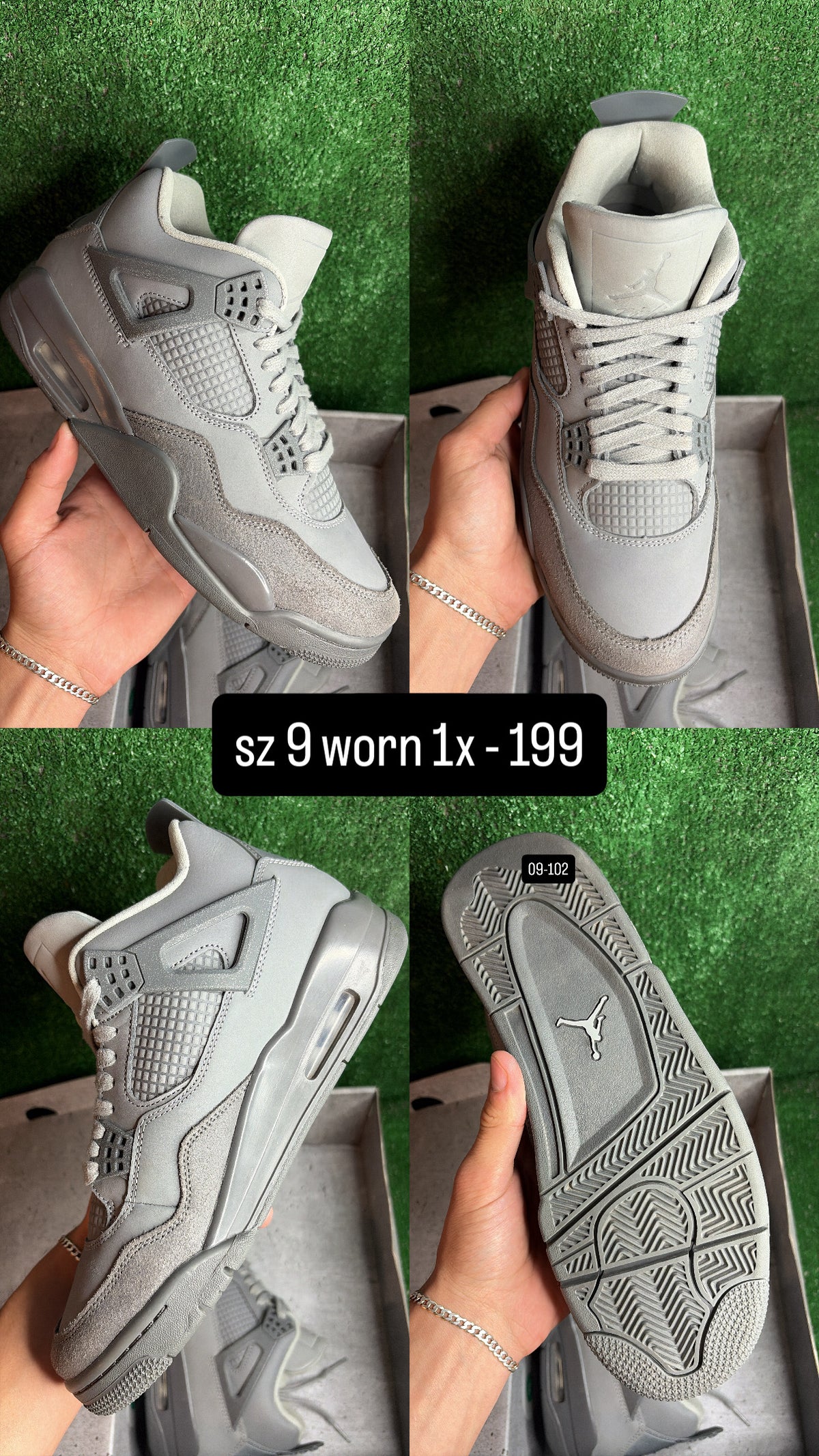 Jordan 4 Wet Cement Size 9