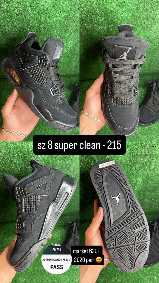 Jordan 4 Black Cat (2020) Size 8