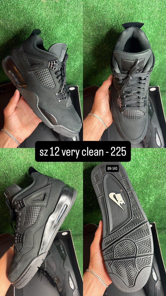 Jordan 4 Black Cat Size 12