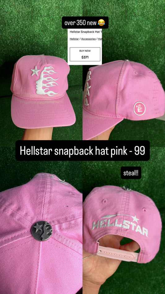 Hellstar Snapback Hat Pink