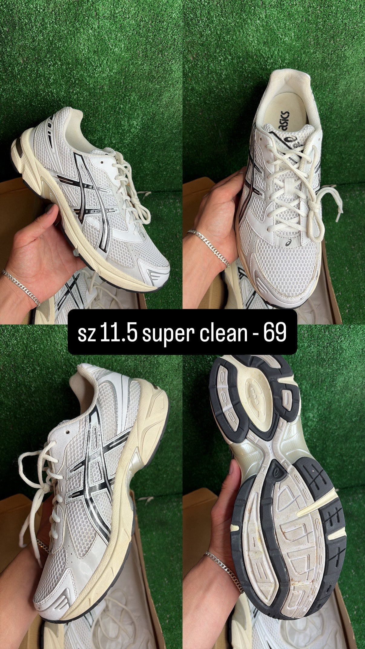 Asics 1130 White Cloud Grey Size 11.5
