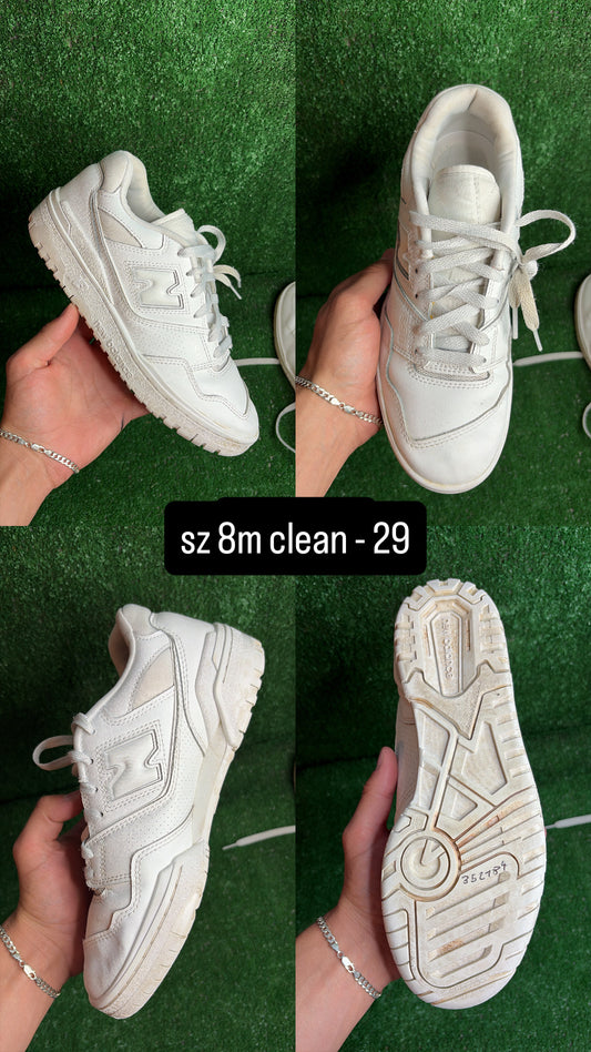 New Balance 550 Triple White Size 8m (9.5w)