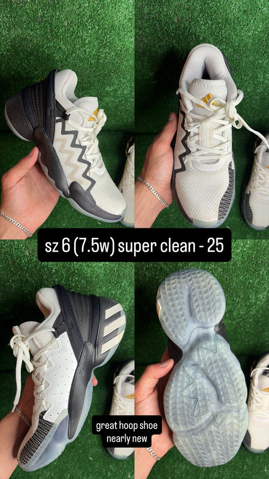 Adidas D.O.N Issue Two Black White Size 6 (7.5w)