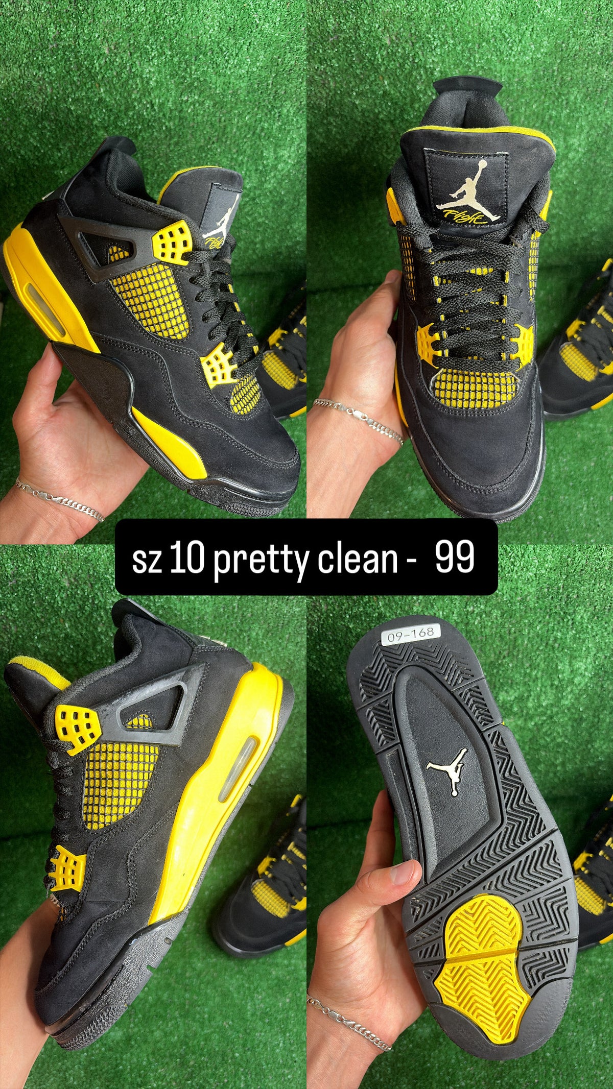 Jordan 4 Yellow Thunder Size 10