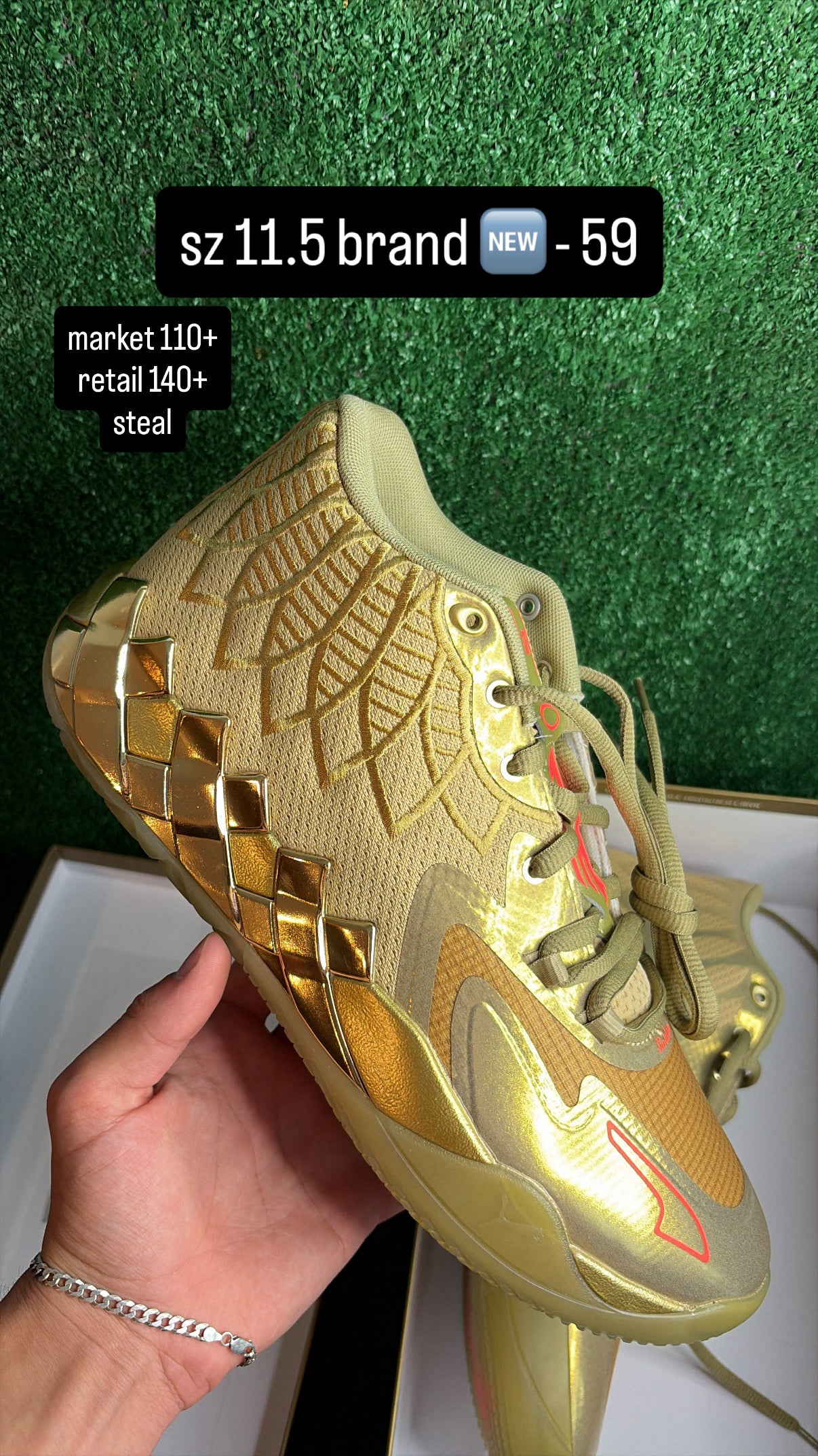 Puma LaMelo Ball MB.01 Golden Child Size 11.5
