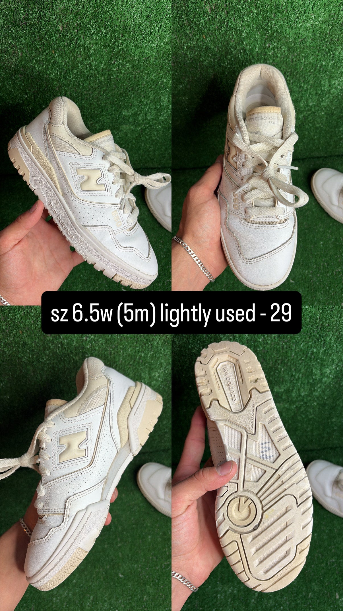 New Balance 550 White Tan Size 5m (6.5w)