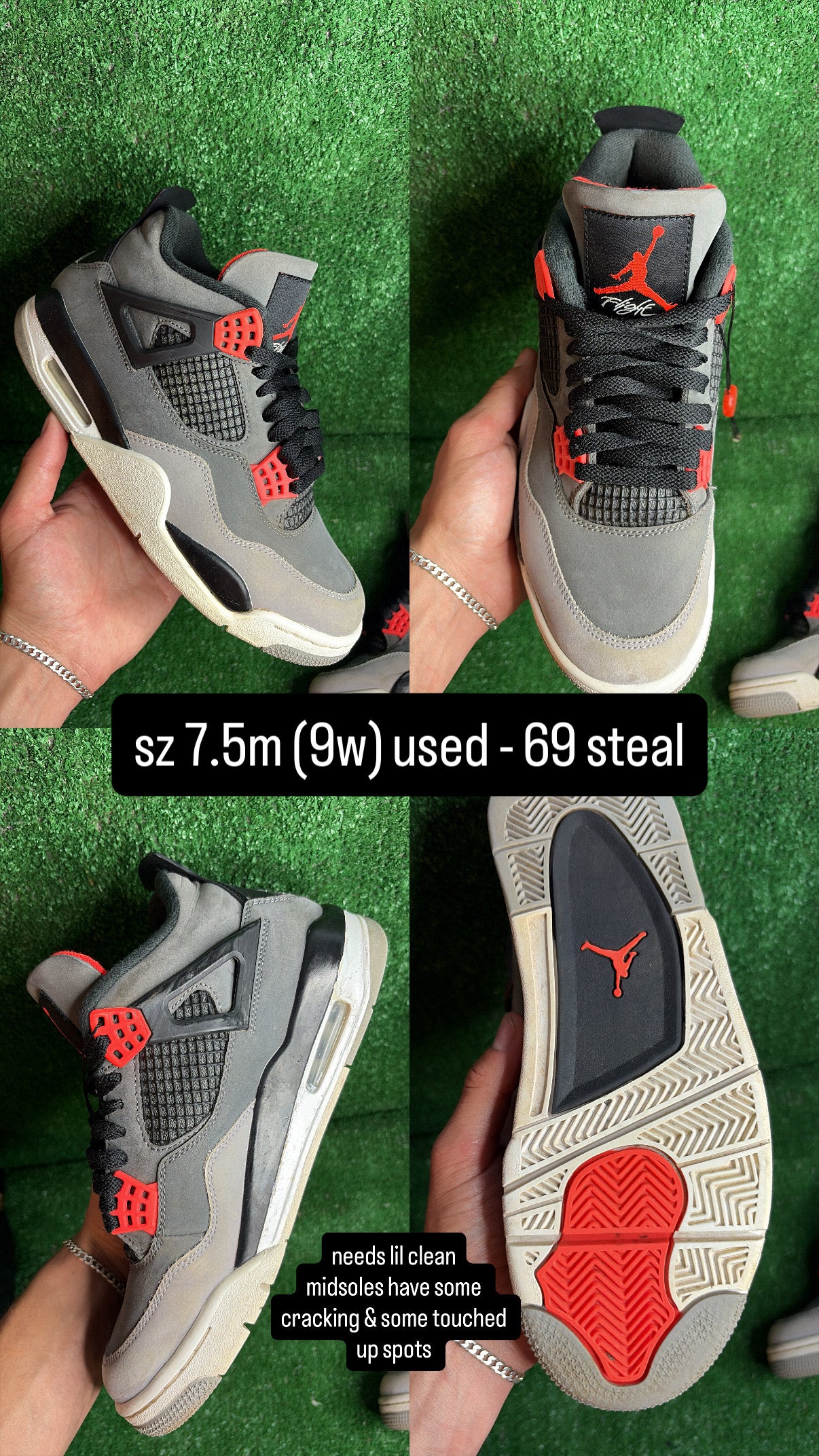 Jordan 4 Infrared Size 7.5m (9w)