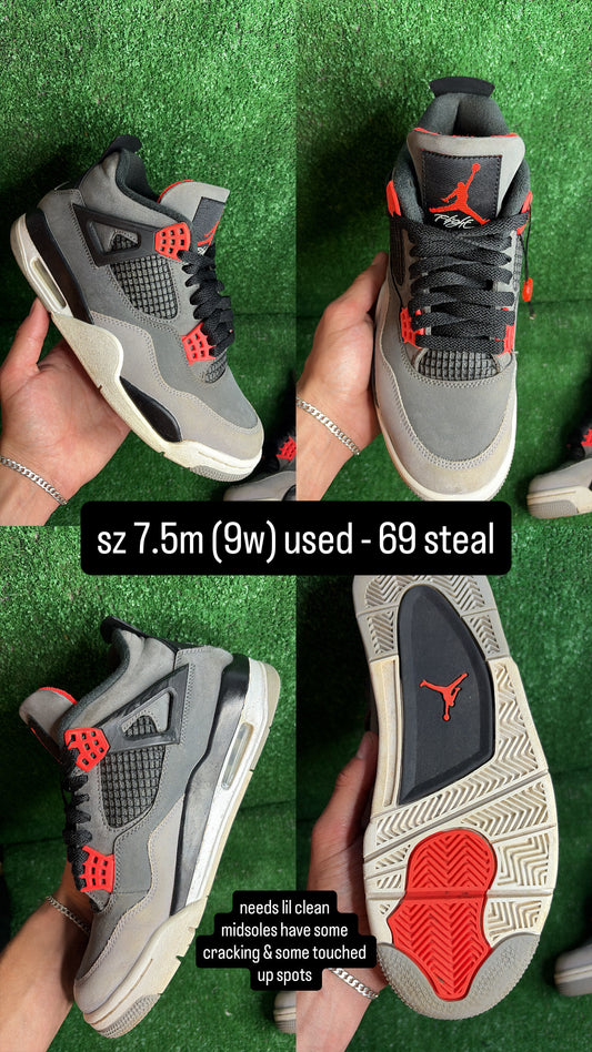 Jordan 4 Infrared Size 7.5m (9w)