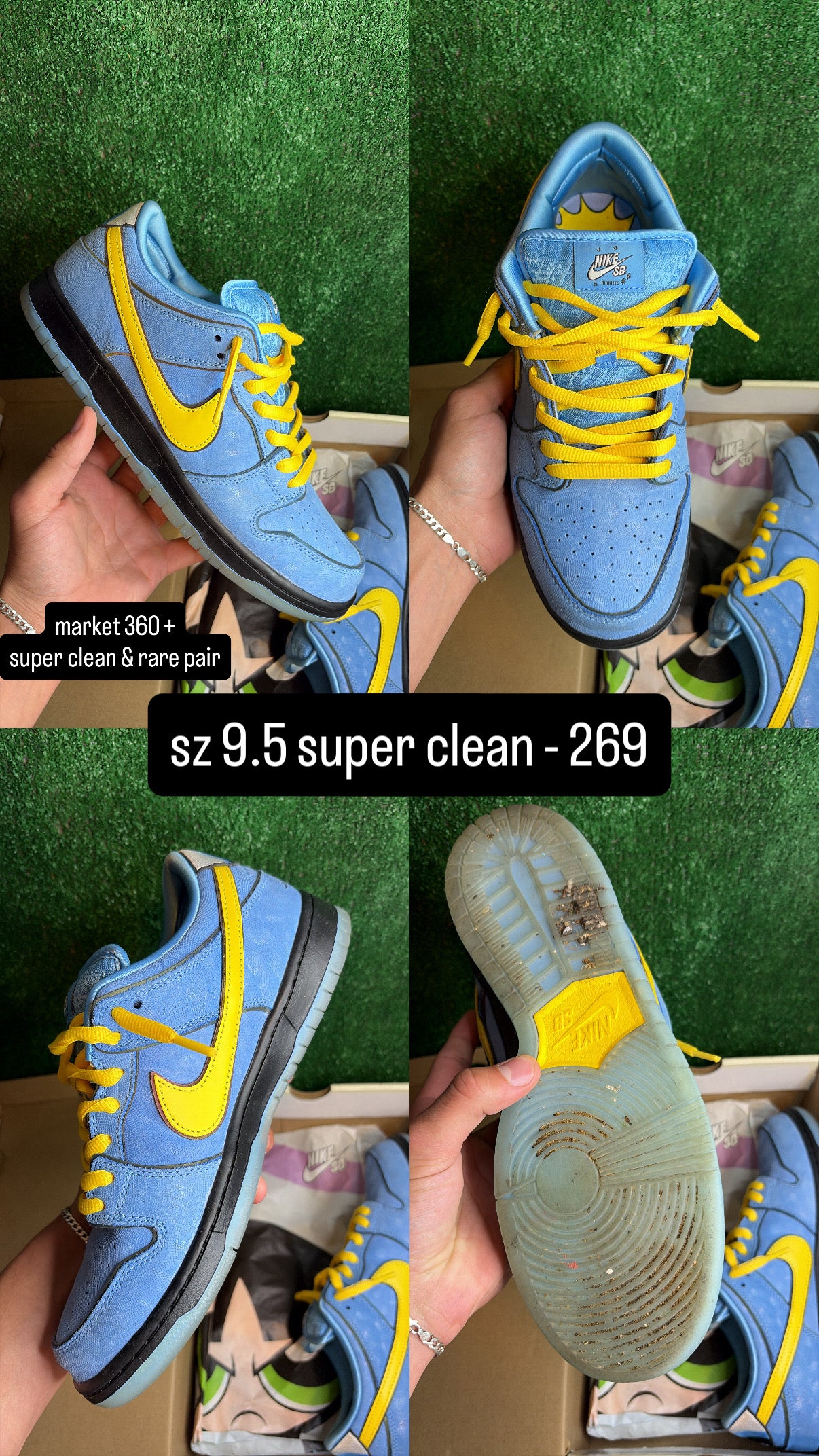 Nike Dunk Low SB Powerpuff Bubbles Size 9.5