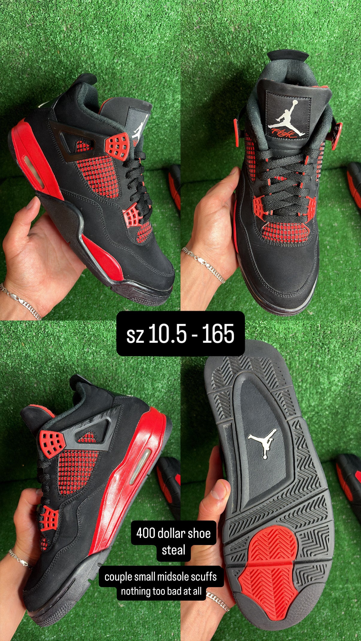 Jordan 4 Red Thunder Size 10.5