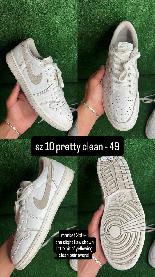 Jordan 1 Low Neutral Grey Size 10