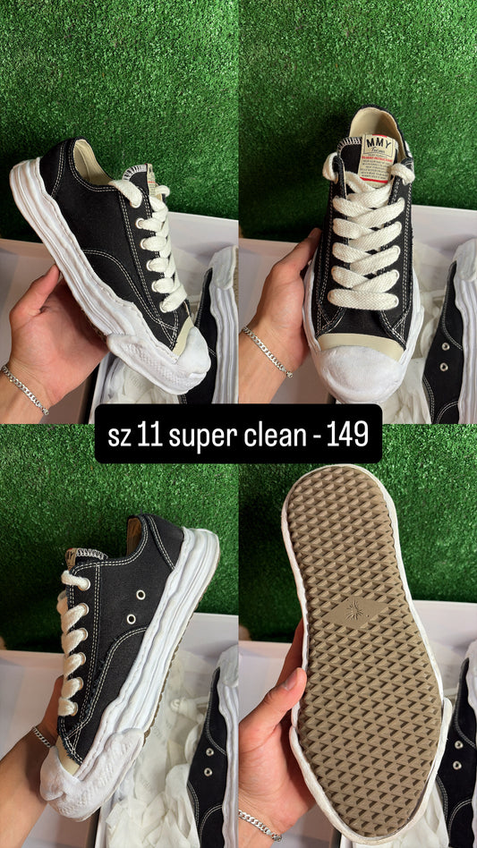 Mason Mihara Yasuhiro Sole Canvas Low Black White Size 11