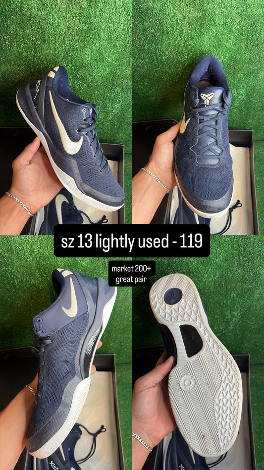 Kobe 8 College Navy Size 13