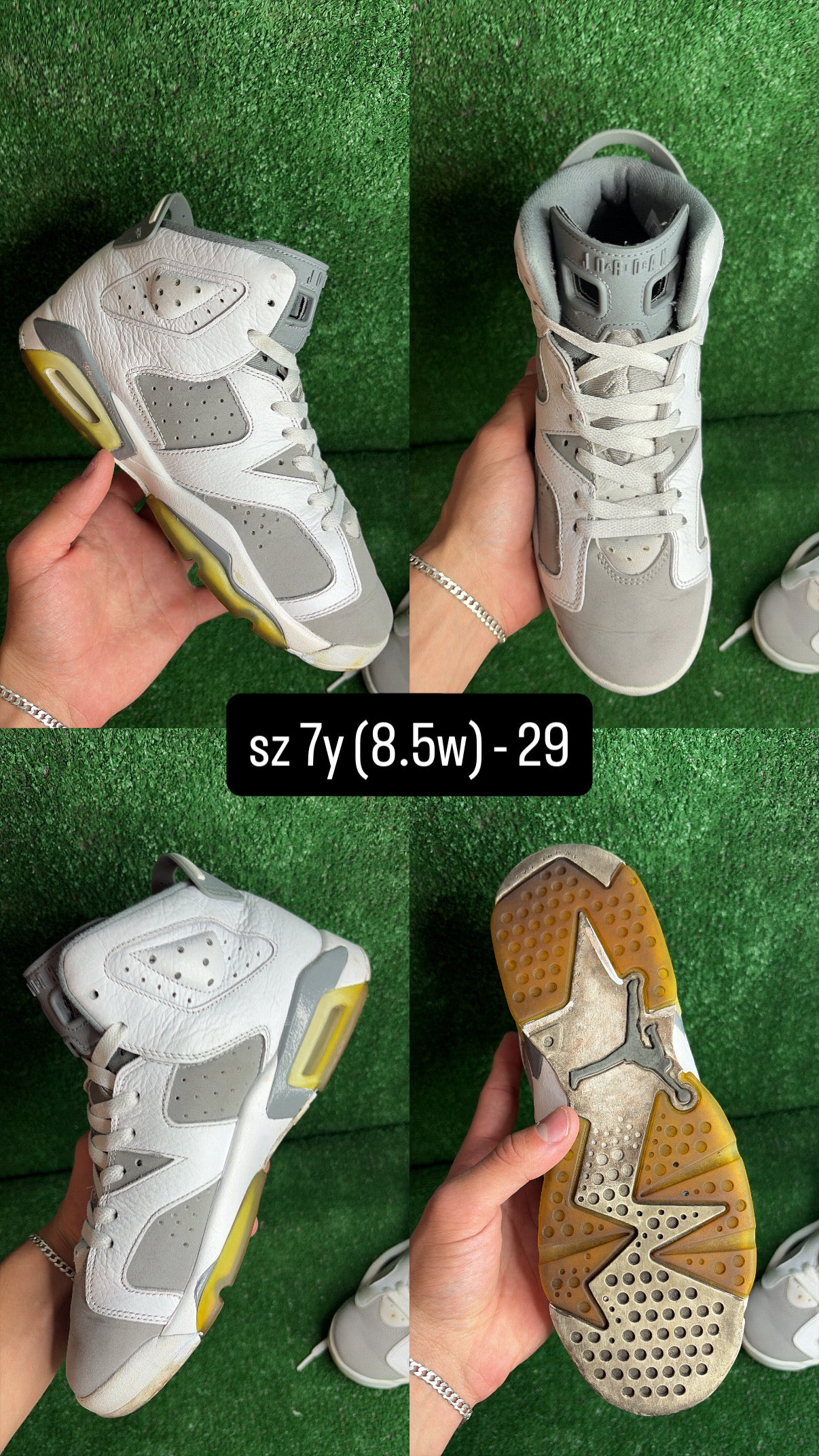 Jordan 6 Cool Grey Size 7y (8.5w)