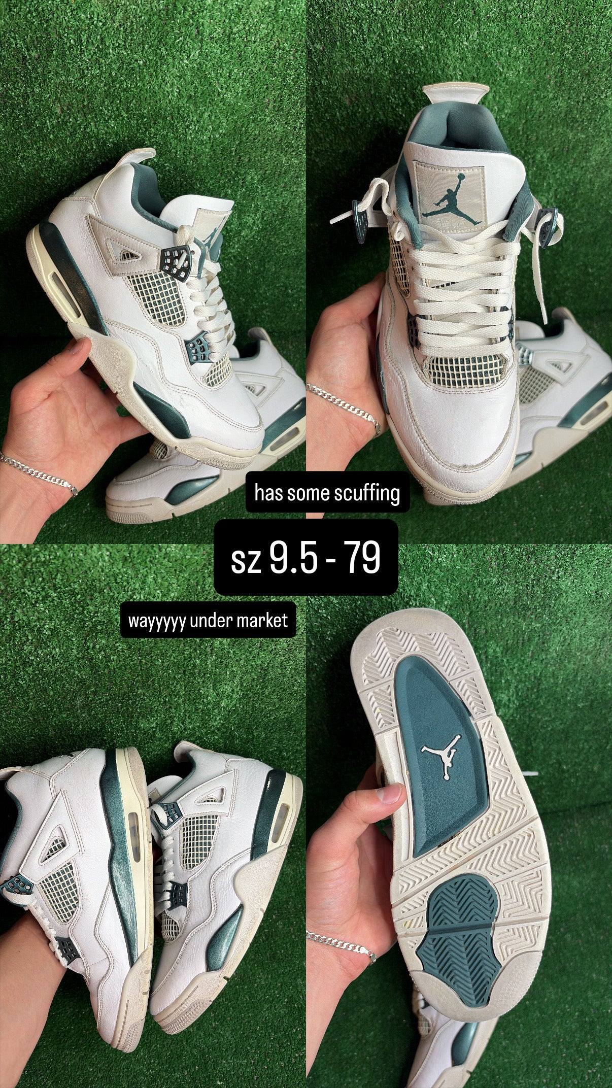 Jordan 4 Oxidized Green Size 9.5