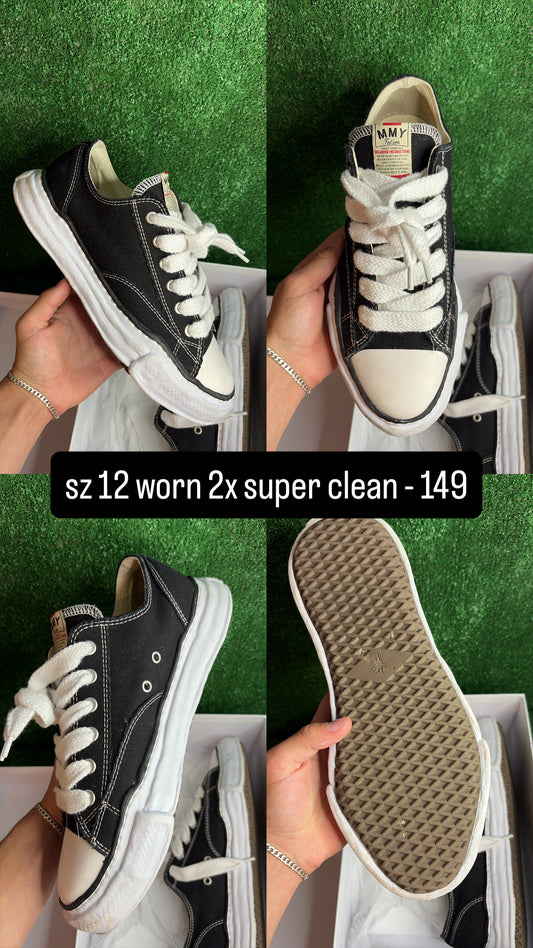 Mason Mihara Yasuhiro Hank OG Sole Canvas Low Black White Size 12