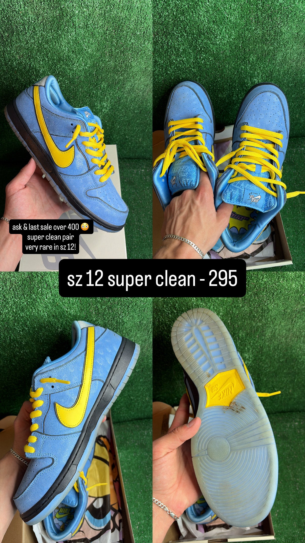 Dunk Low SB Powerpuff Bubbles Size 12