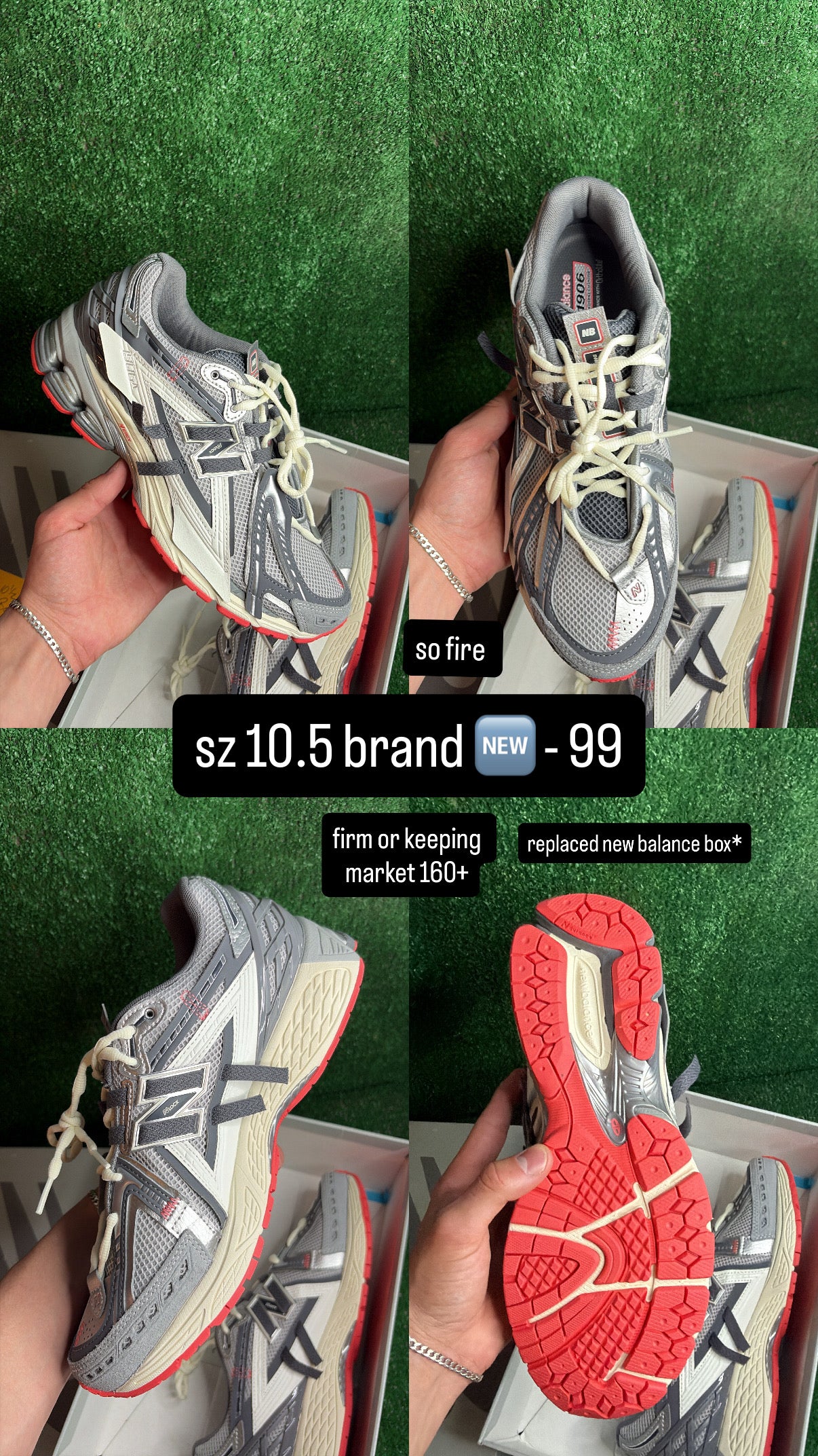 New Balance 1906A Slate Grey Drift Red Size 10.5