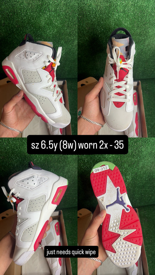 Jordan 6 Hare Size 6.5y (8w)