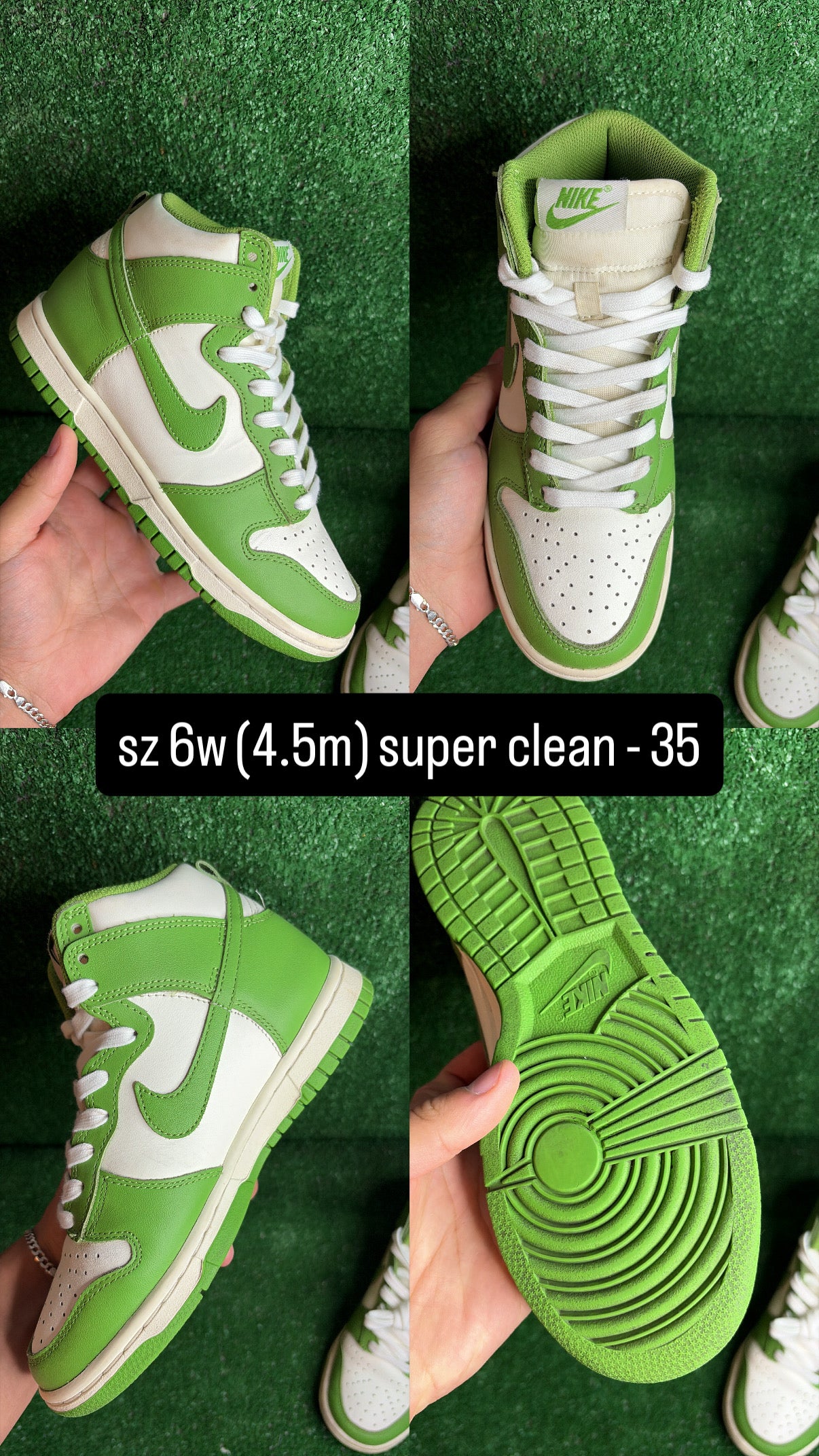 Nike Dunk High Chlorophyll Green Size 4.5m (6w)