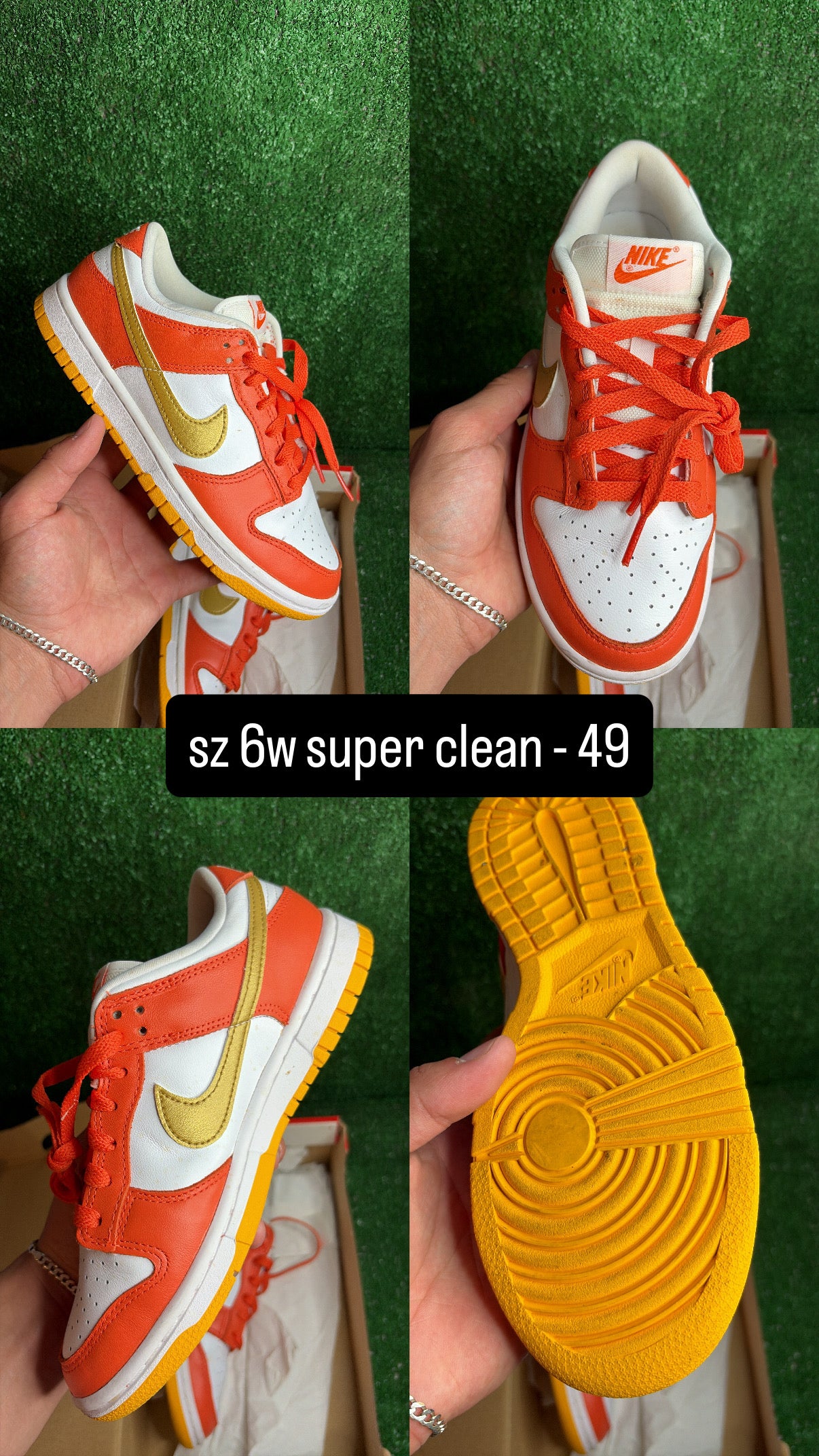 Nike Dunk Low University Gold Orange Size 4.5m (6w)
