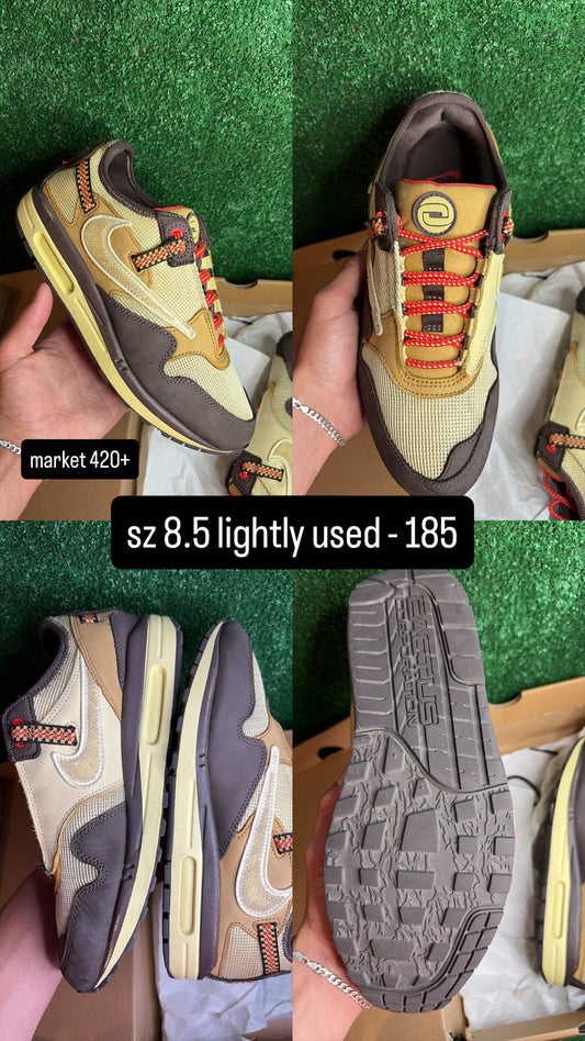 Nike Air Max 1 Travis Scott Baroque Brown Size 8.5