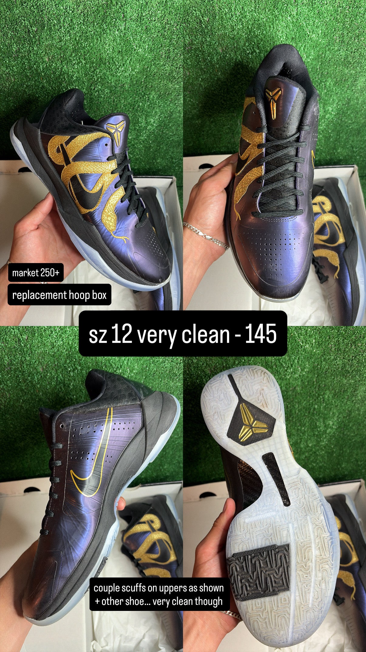 Kobe 5 Protro Eggplant Size 12