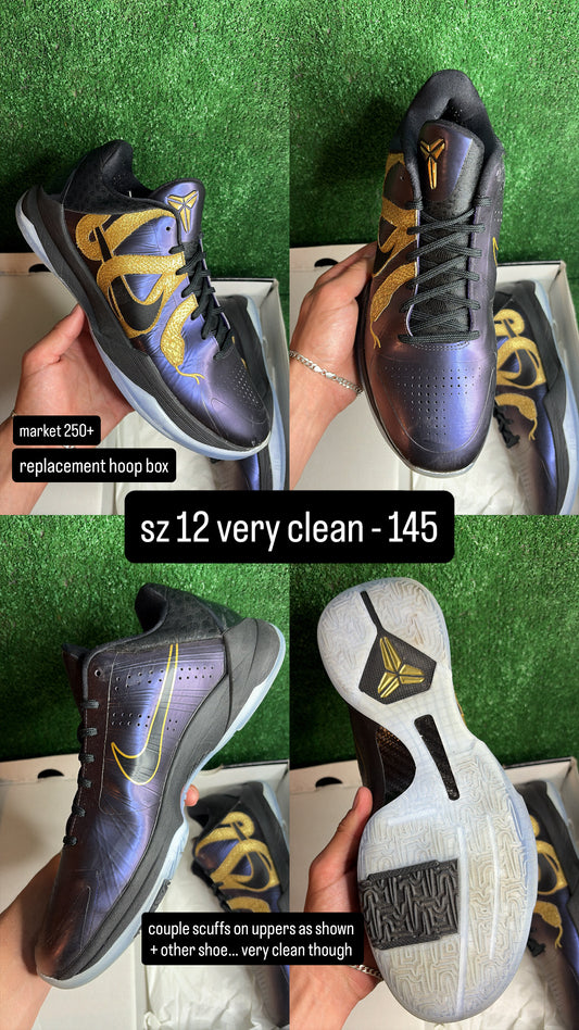 Kobe 5 Protro Eggplant Size 12