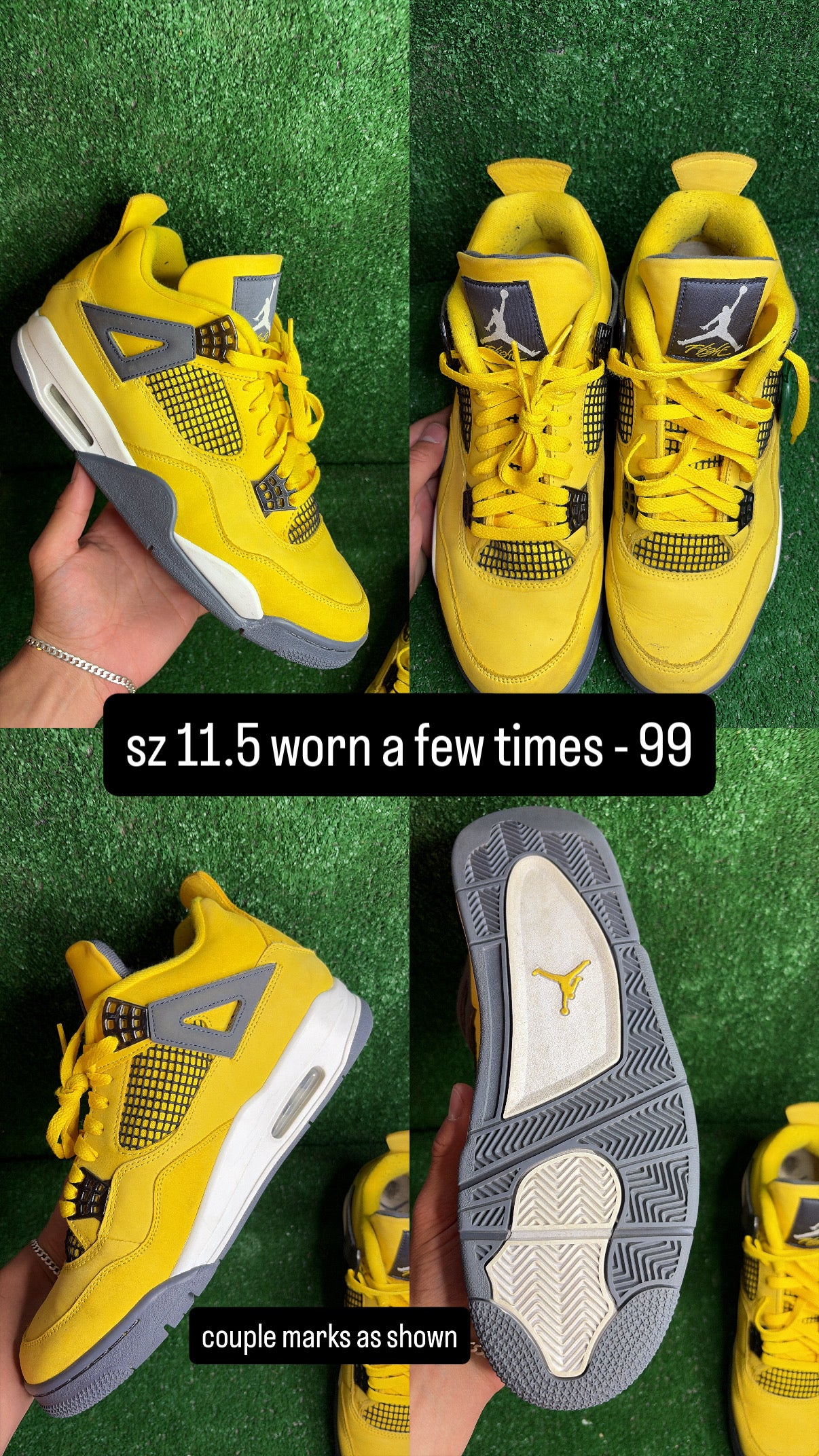 Jordan 4 Lightning Size 11.5