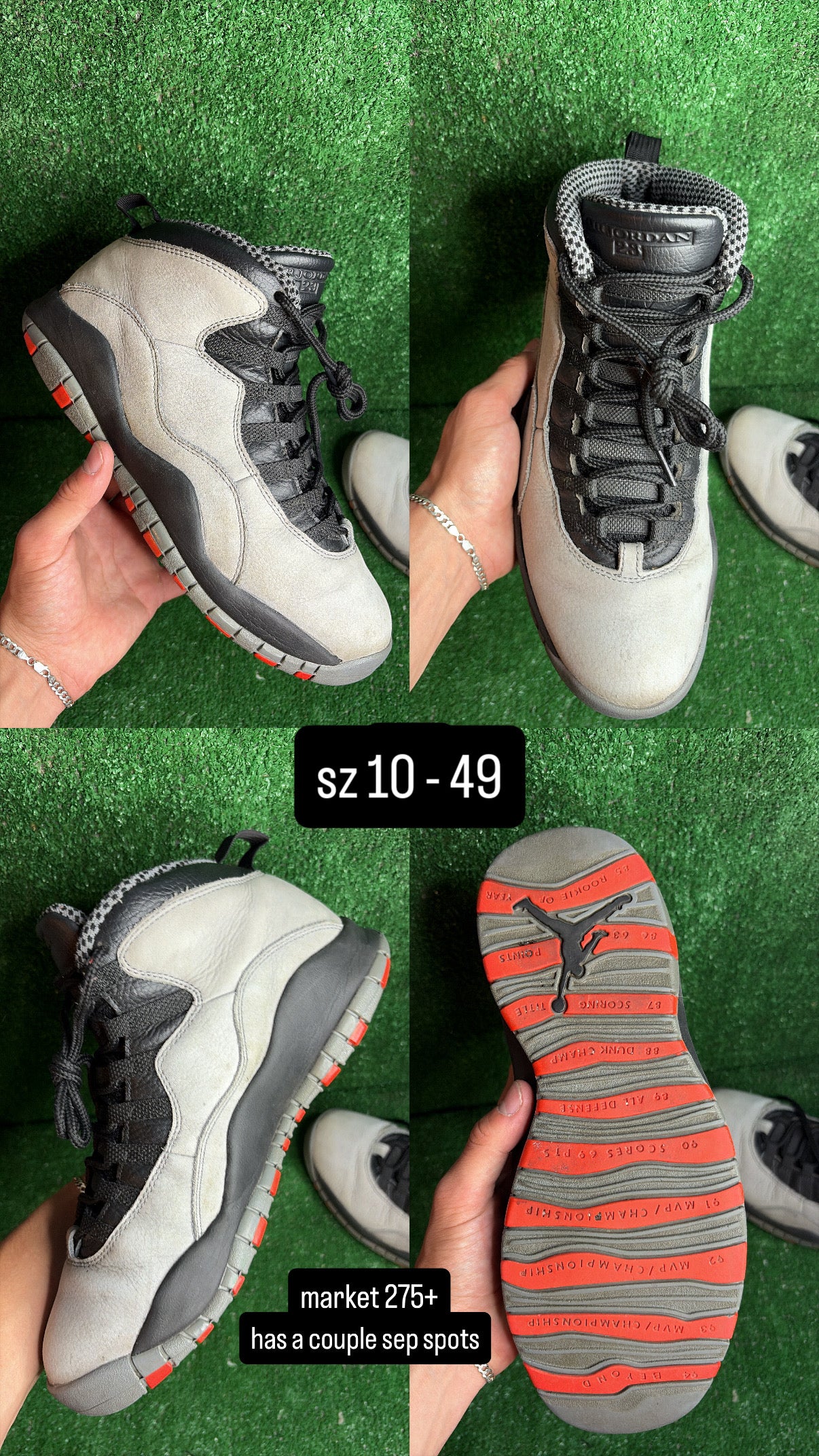 Jordan 10 Retro Cool Grey Size 10