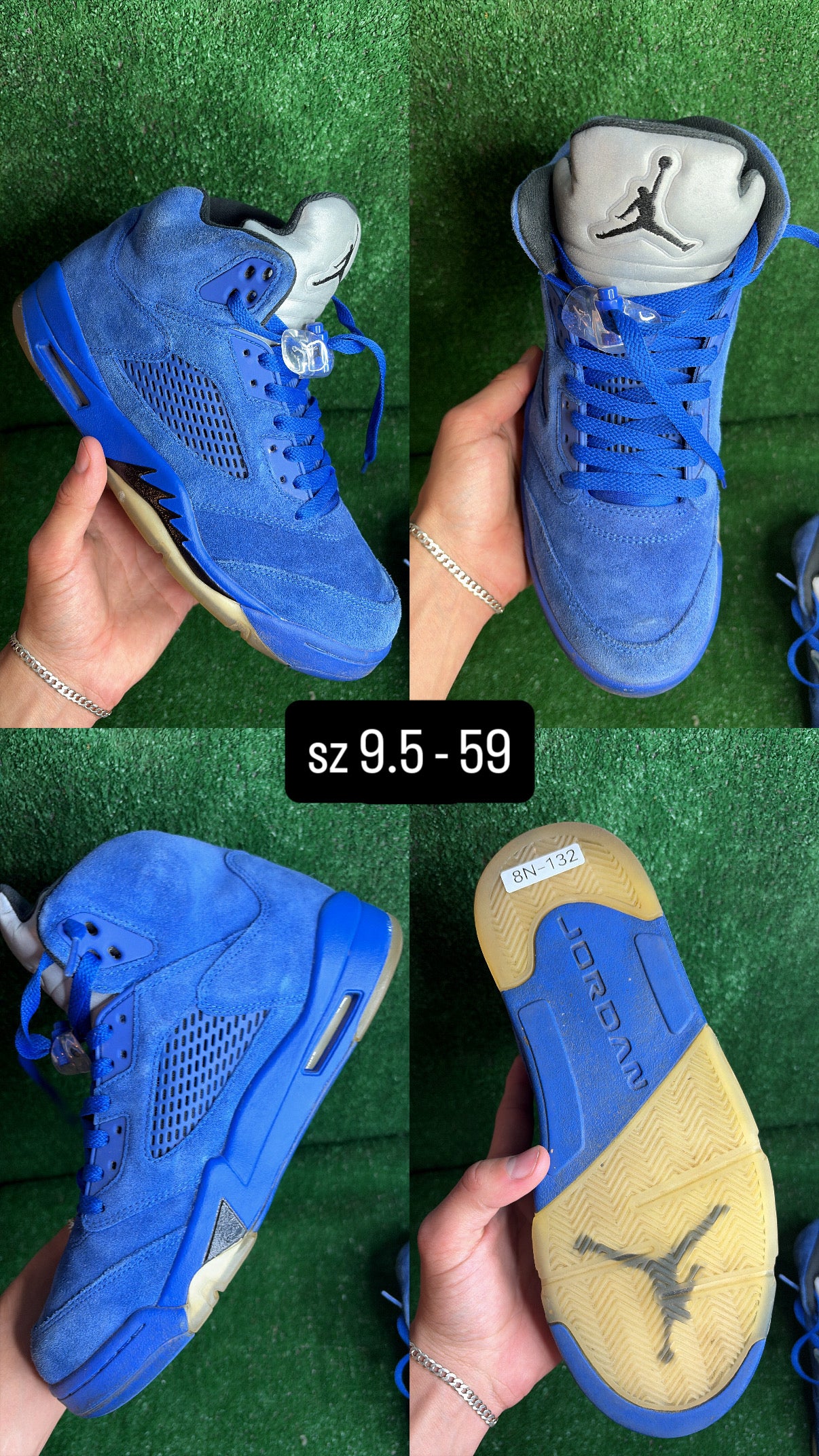 Jordan 5 Blue Suede Size 9.5