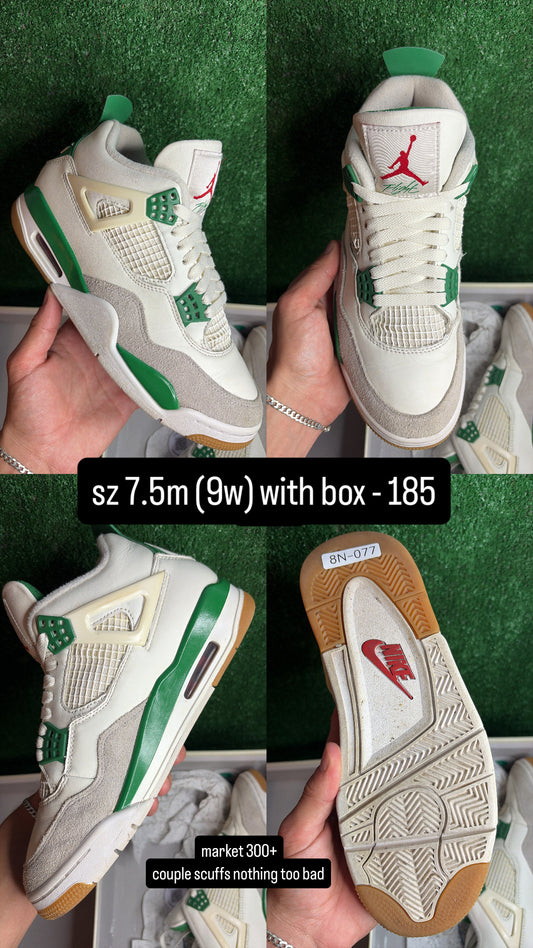 Jordan 4 SB Pine Green Size 7.5m (9w)