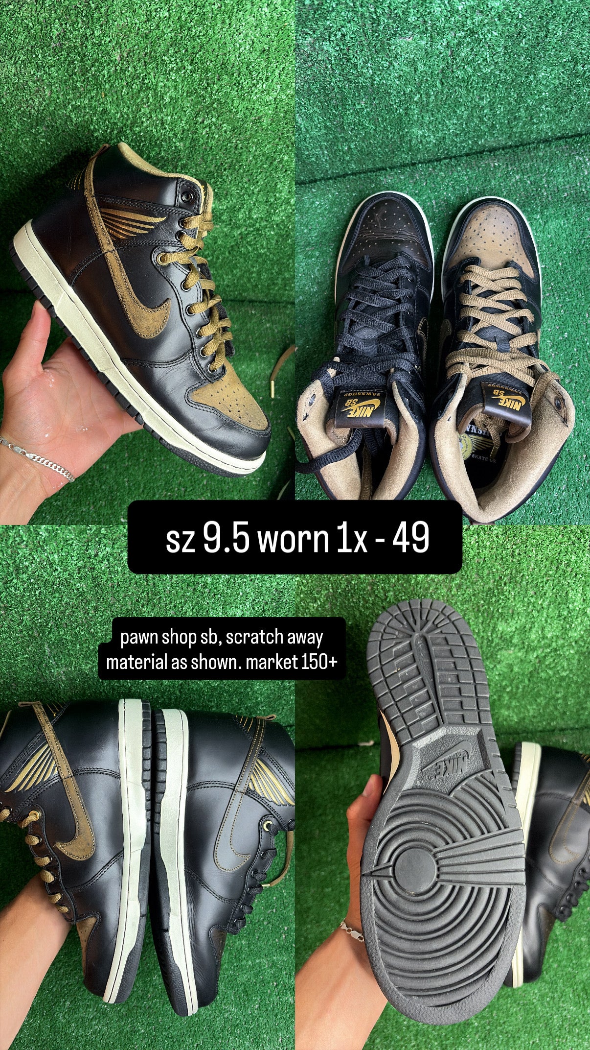 Dunk Low SB Pawnshop Skate Co. Old Soul Size 9.5