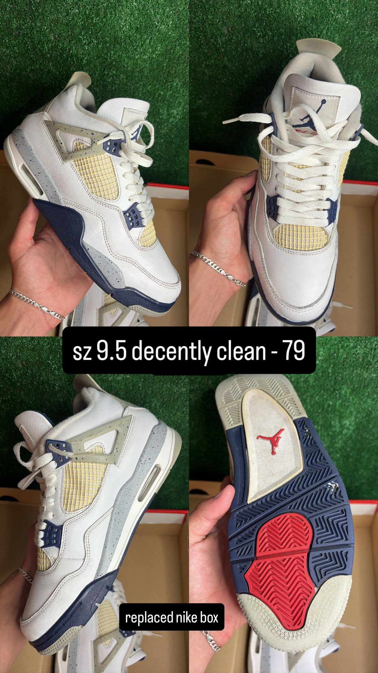 Jordan 4 Midnight Navy Size 9.5