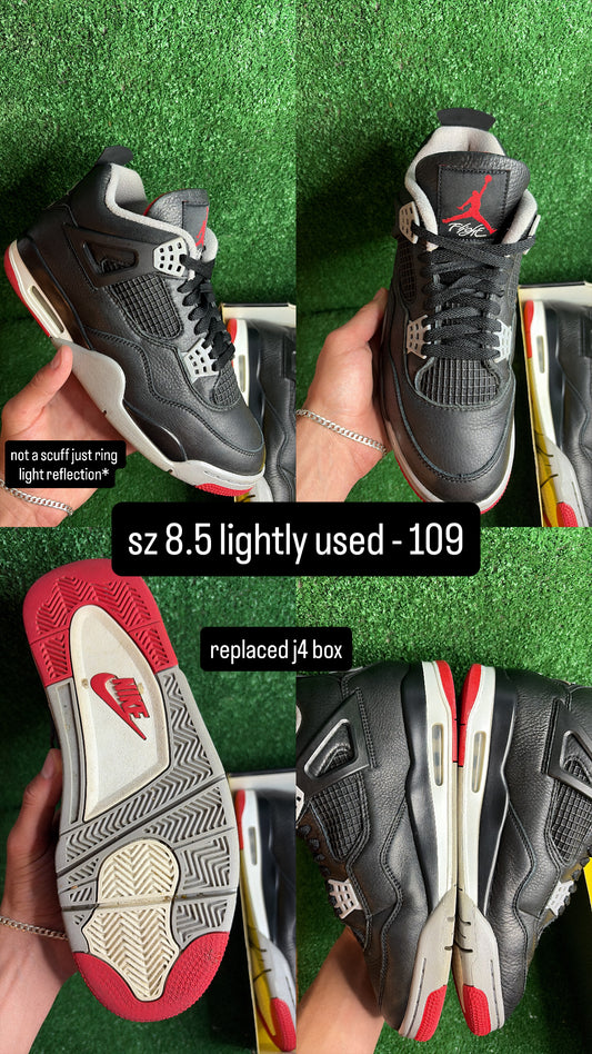 Jordan 4 Bred Reimagined Size 8.5