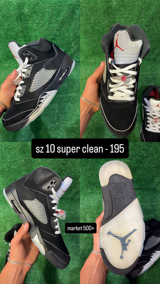 Jordan 5 Black Metallic Size 10