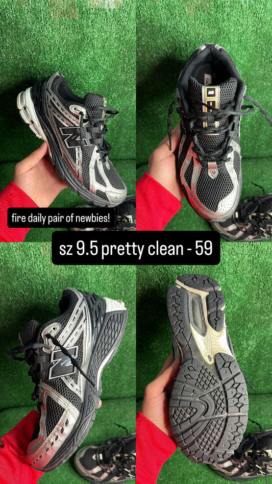 New Balance 1906r Black Silver Size 9.5