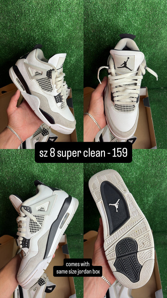 Jordan 4 Military Black Size 8
